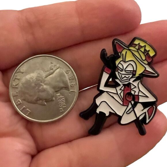Hazbin Hotel Lucifer Morningstar Enamel Pin - Picture 3 of 8